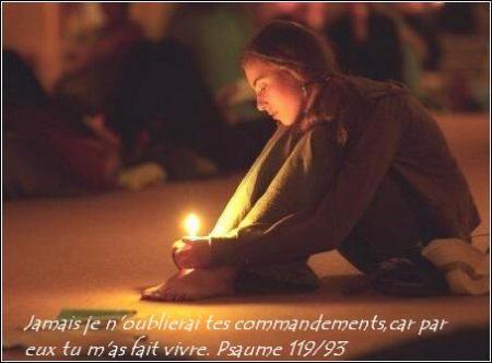 Jamais je n'oublierai tes commandements! bonjour