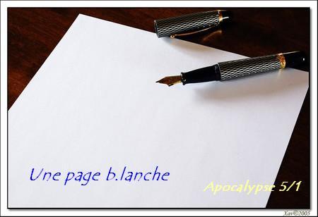 Une page blanche bonjour