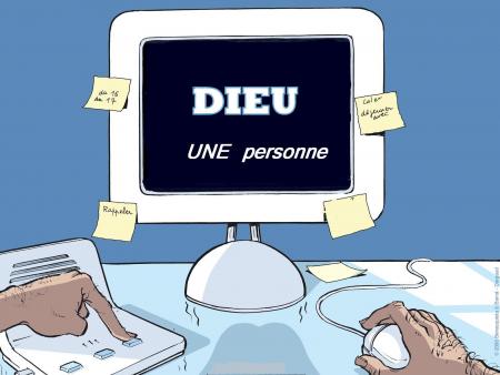 DIEU une personne  bonjour