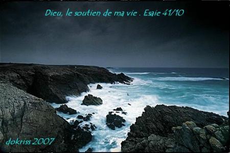 Dieu le soutien de ma vie, Esiae 41/10  bonjour